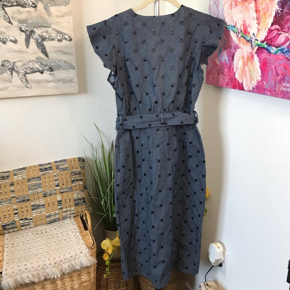 Tularosa Paige Denim Maxi Dress Size M - Picture 4 of 4